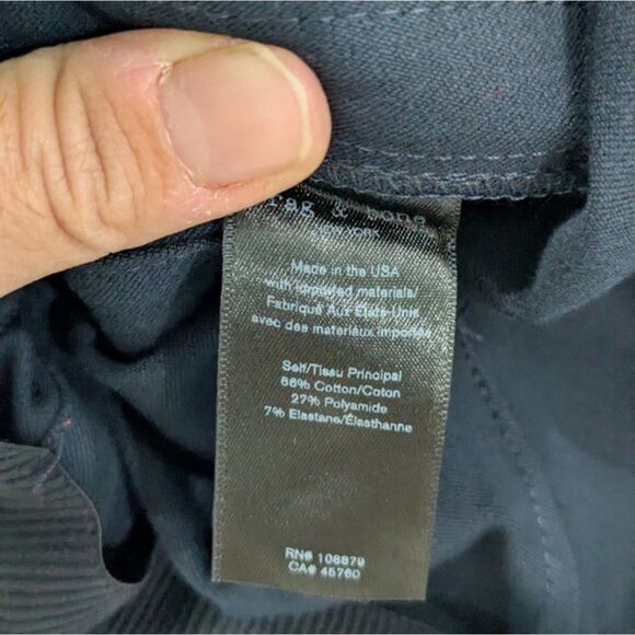 NWOT Rag & Bone Simone Pants Equestrian Stretch Navy Red Zipper Pockets Crop 2 - Picture 11 of 12